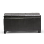 Dover Storage Ottoman in Vegan Leather