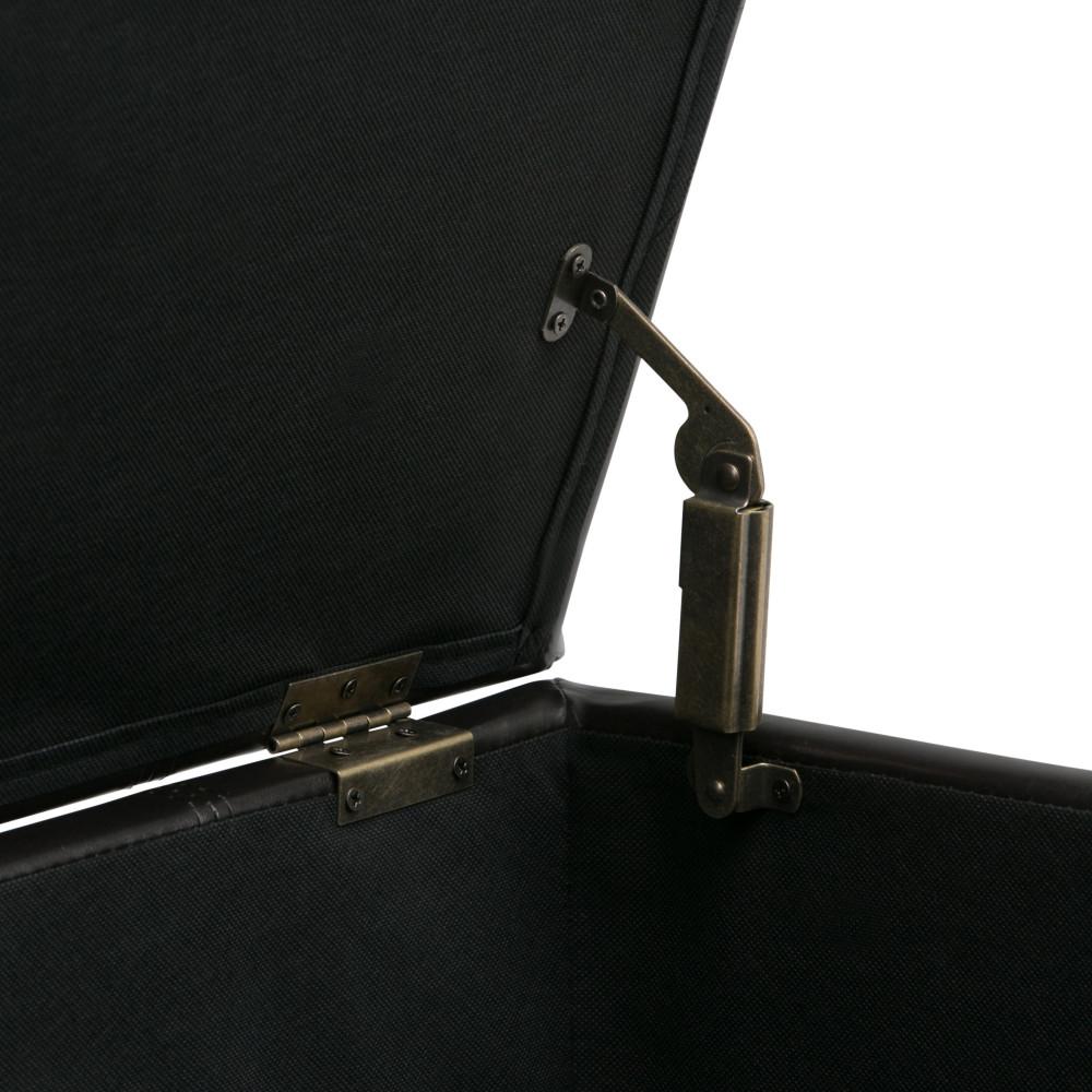 Dover Storage Ottoman in Vegan Leather