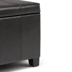 Dover Storage Ottoman in Vegan Leather
