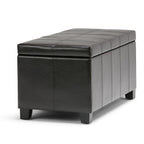 Dover Storage Ottoman in Vegan Leather