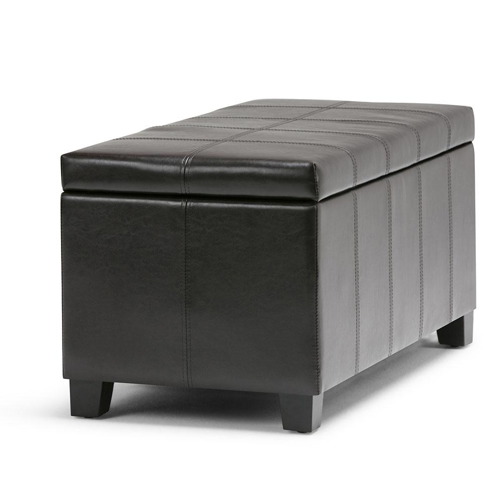 Dover Storage Ottoman in Vegan Leather