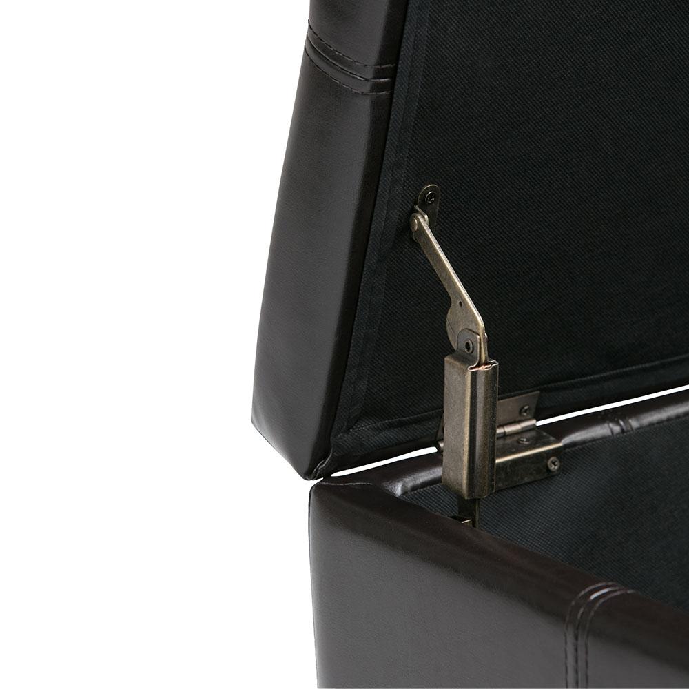 Dover Storage Ottoman in Vegan Leather