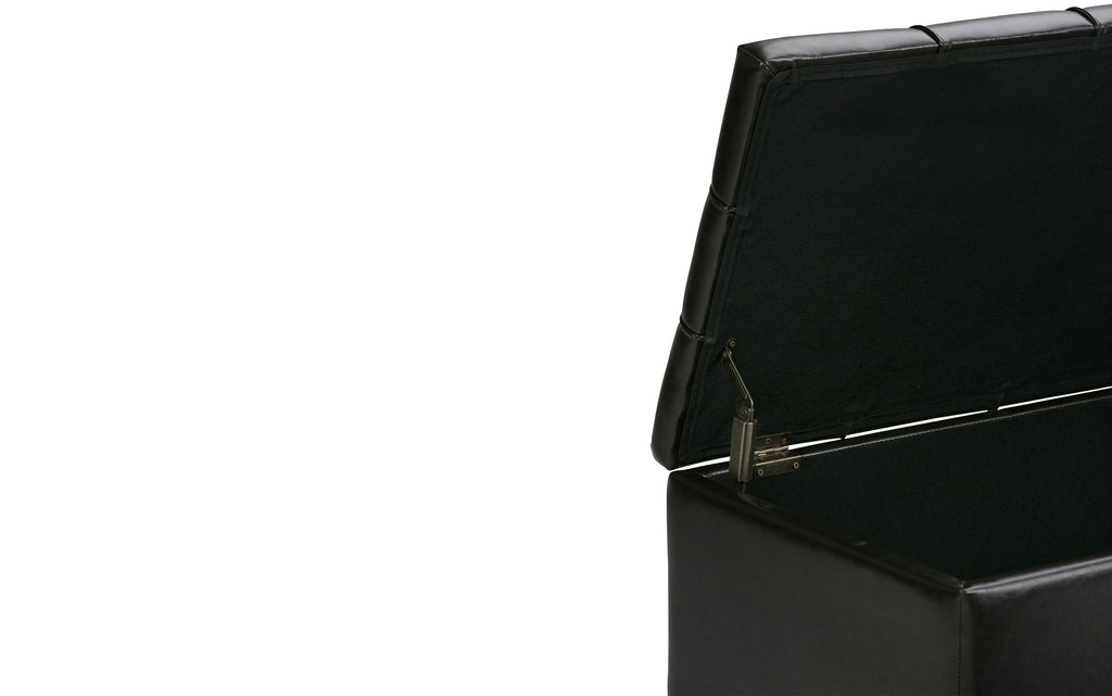 Dover 3 Pc Storage Ottoman in Vegan Leather