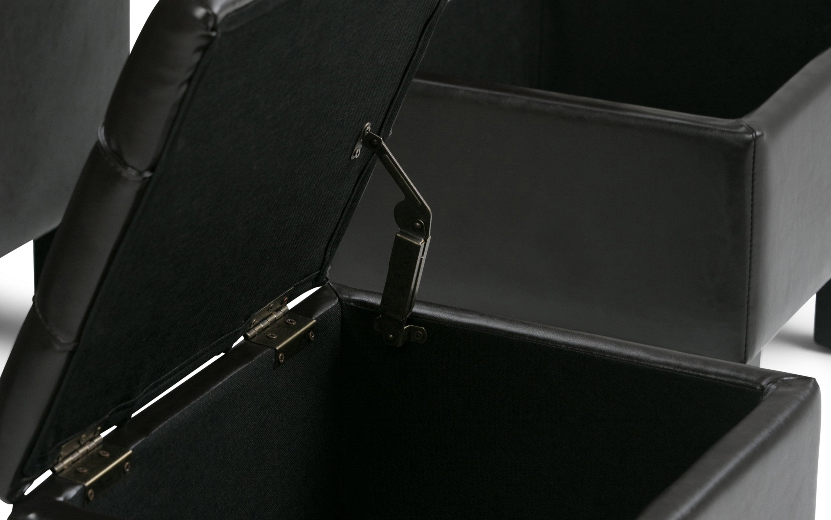 Dover 3 Pc Storage Ottoman in Vegan Leather