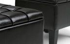 Dover 3 Pc Storage Ottoman in Vegan Leather