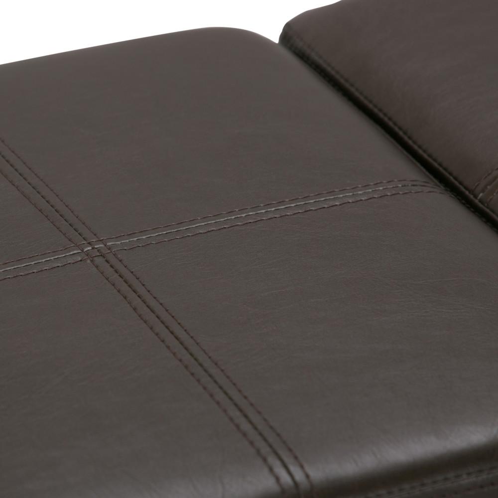 Avalon 3 Trays Ottoman in Vegan Leather