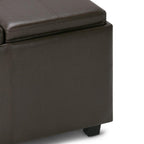 Avalon 3 Trays Ottoman in Vegan Leather