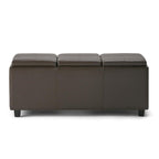 Avalon 3 Trays Ottoman in Vegan Leather