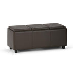 Avalon 3 Trays Ottoman in Vegan Leather