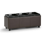 Avalon 3 Trays Ottoman in Vegan Leather