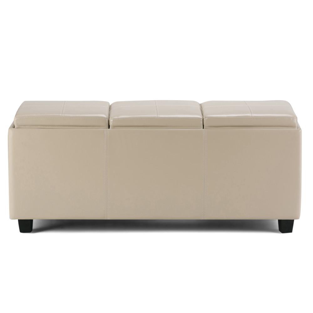 Avalon 3 Trays Ottoman in Vegan Leather