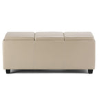 Avalon 3 Trays Ottoman in Vegan Leather