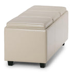 Avalon 3 Trays Ottoman in Vegan Leather