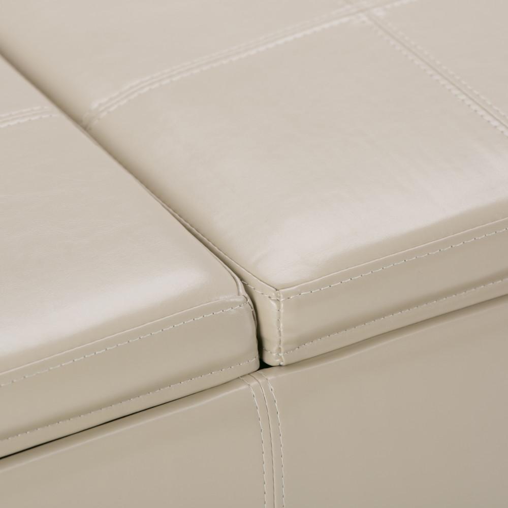 Avalon 3 Trays Ottoman in Vegan Leather