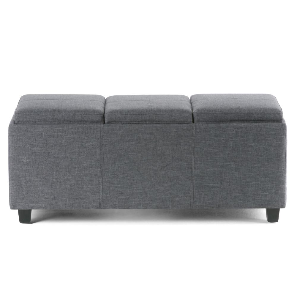 Avalon 3 Trays Ottoman in Linen