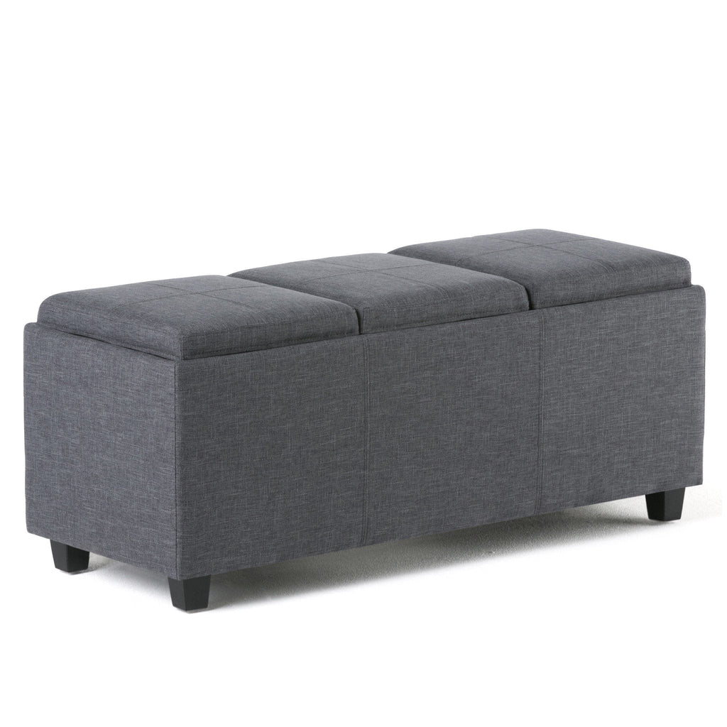 Avalon 3 Trays Ottoman in Linen