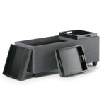 Avalon 3 Trays Ottoman in Linen