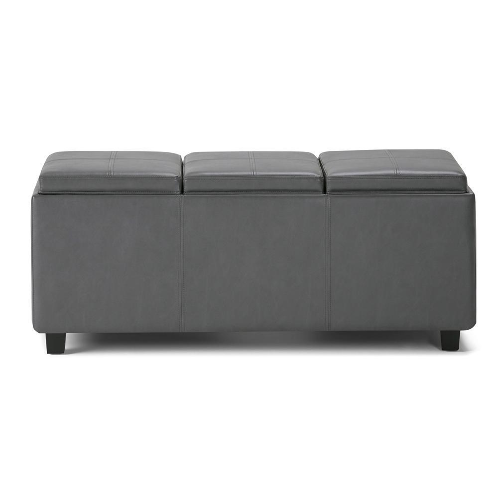 Avalon 3 Trays Ottoman in Vegan Leather