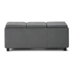 Avalon 3 Trays Ottoman in Vegan Leather