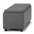 Avalon 3 Trays Ottoman in Vegan Leather