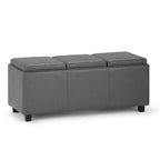 Avalon 3 Trays Ottoman in Vegan Leather