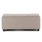 Avalon 3 Trays Ottoman in Linen