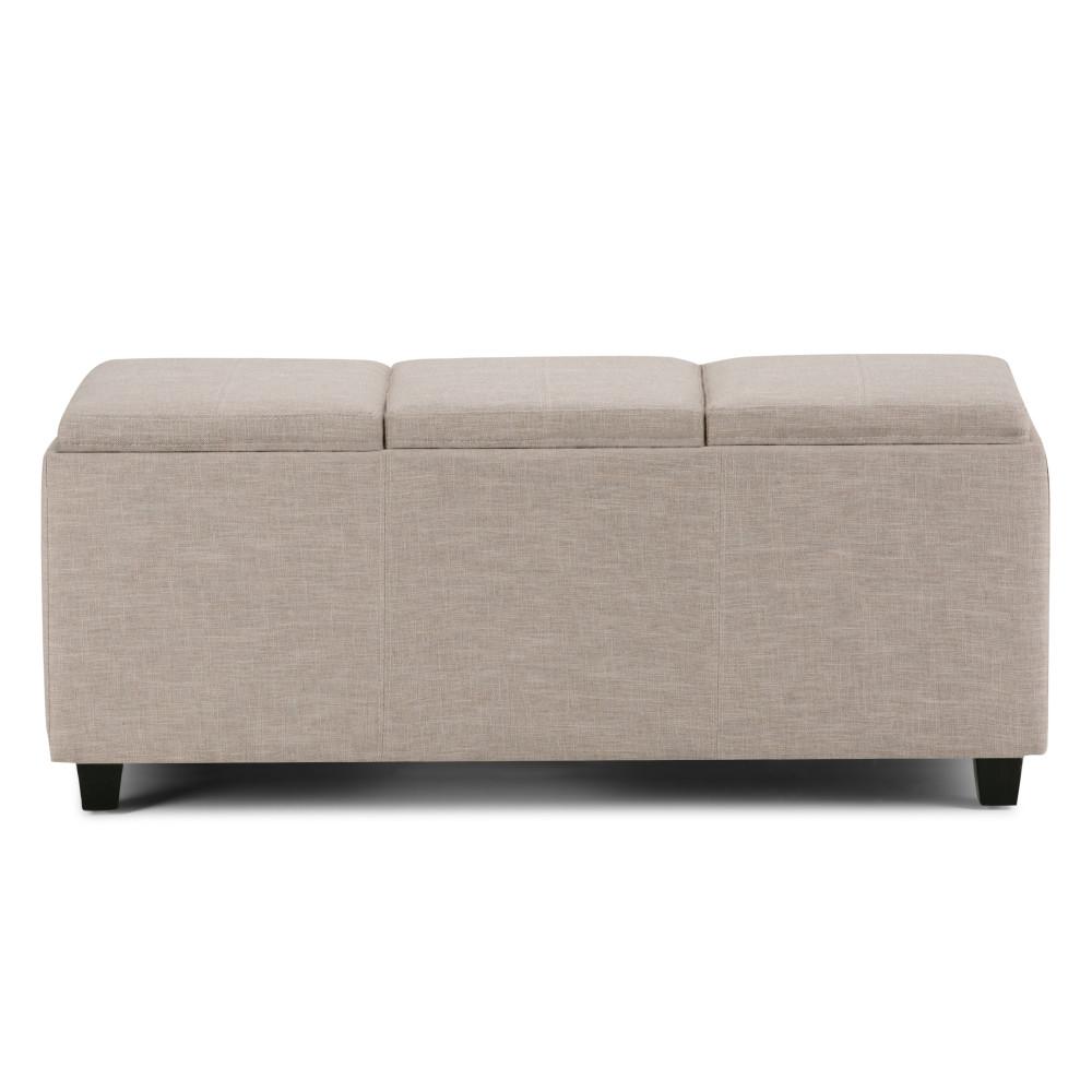 Avalon 3 Trays Ottoman in Linen