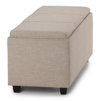 Avalon 3 Trays Ottoman in Linen