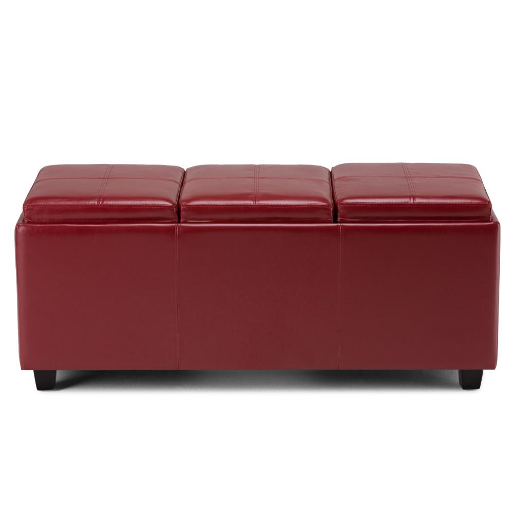 Avalon 3 Trays Ottoman in Vegan Leather