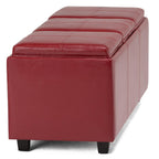 Avalon 3 Trays Ottoman in Vegan Leather