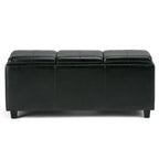 Avalon 3 Trays Ottoman in Vegan Leather