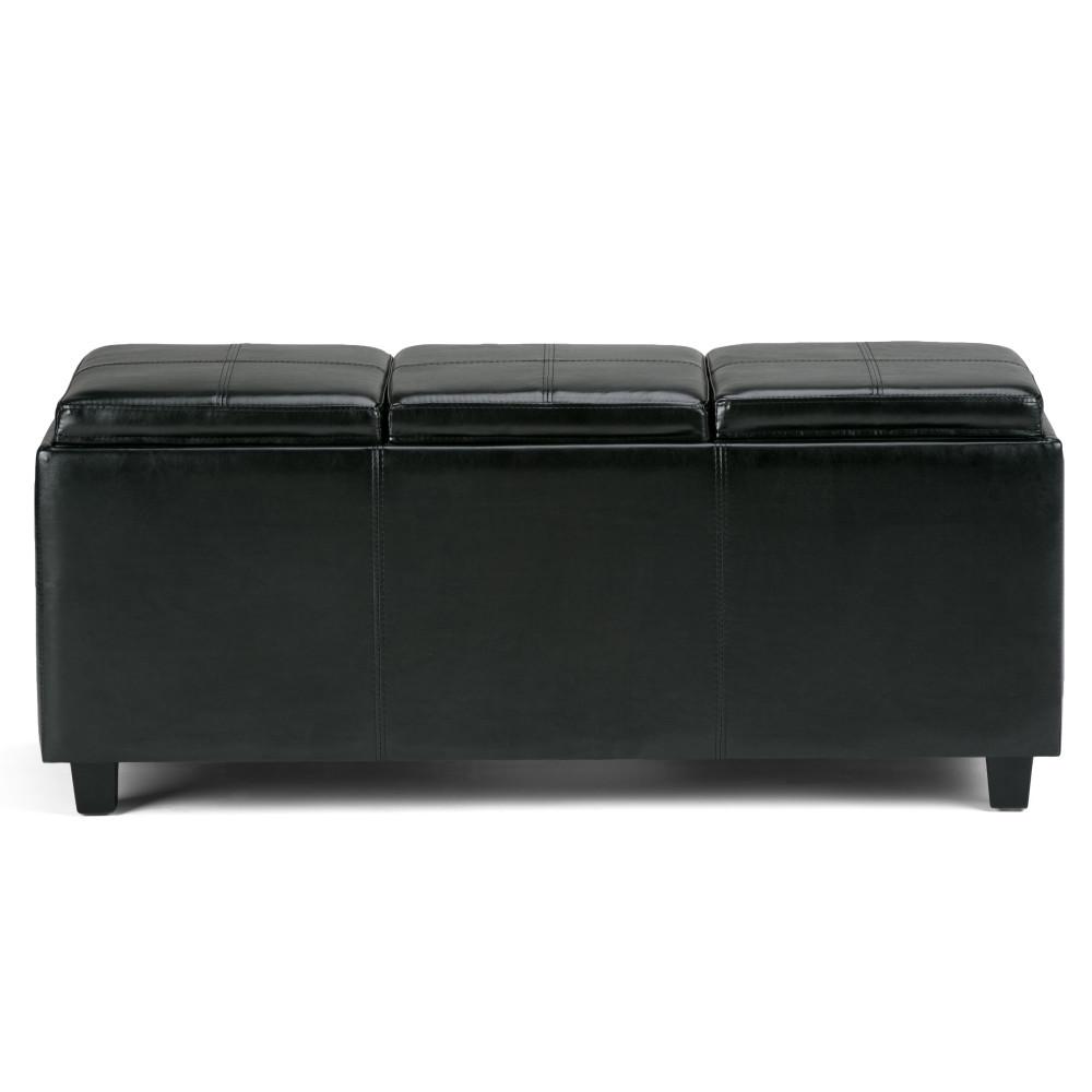 Avalon 3 Trays Ottoman in Vegan Leather