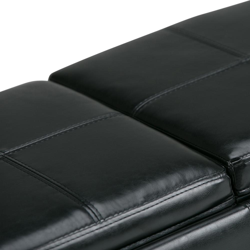 Avalon 3 Trays Ottoman in Vegan Leather