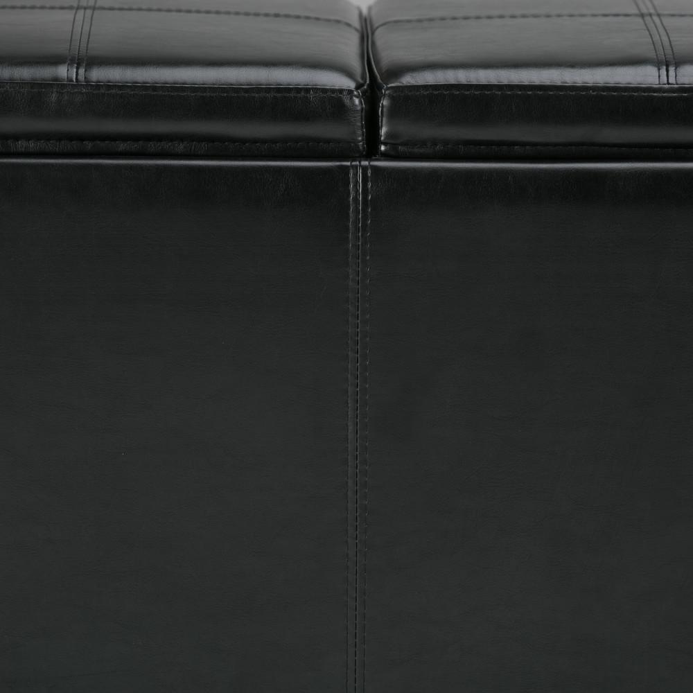 Avalon 3 Trays Ottoman in Vegan Leather