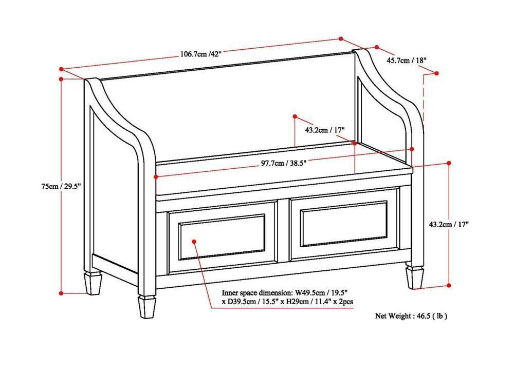 Connaught Entryway Storage Bench