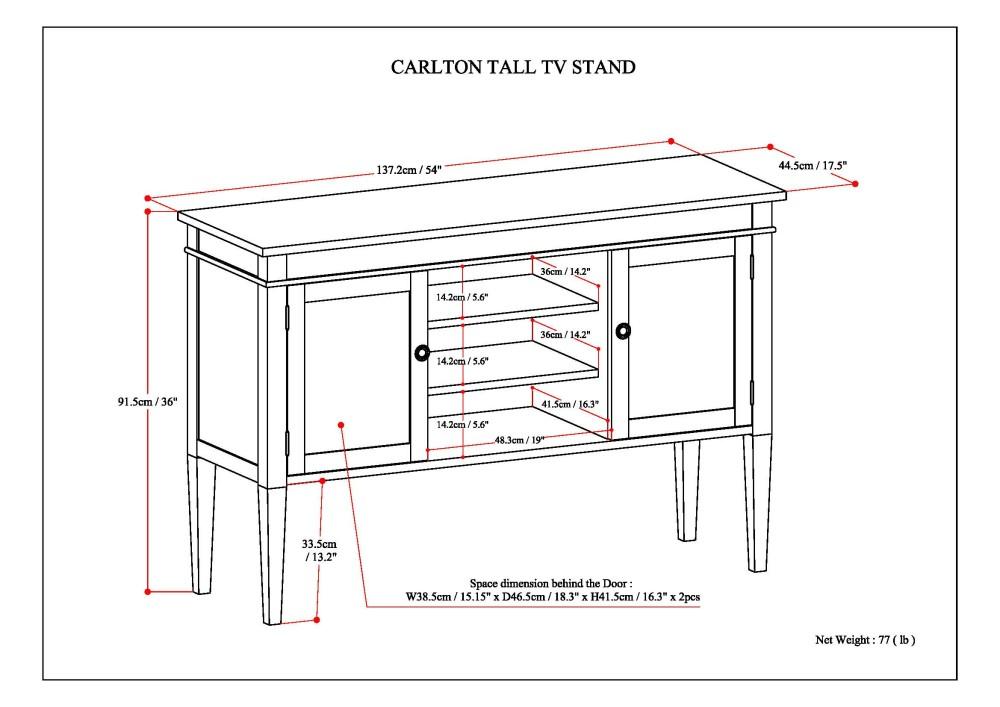 Carlton Tall TV Stand