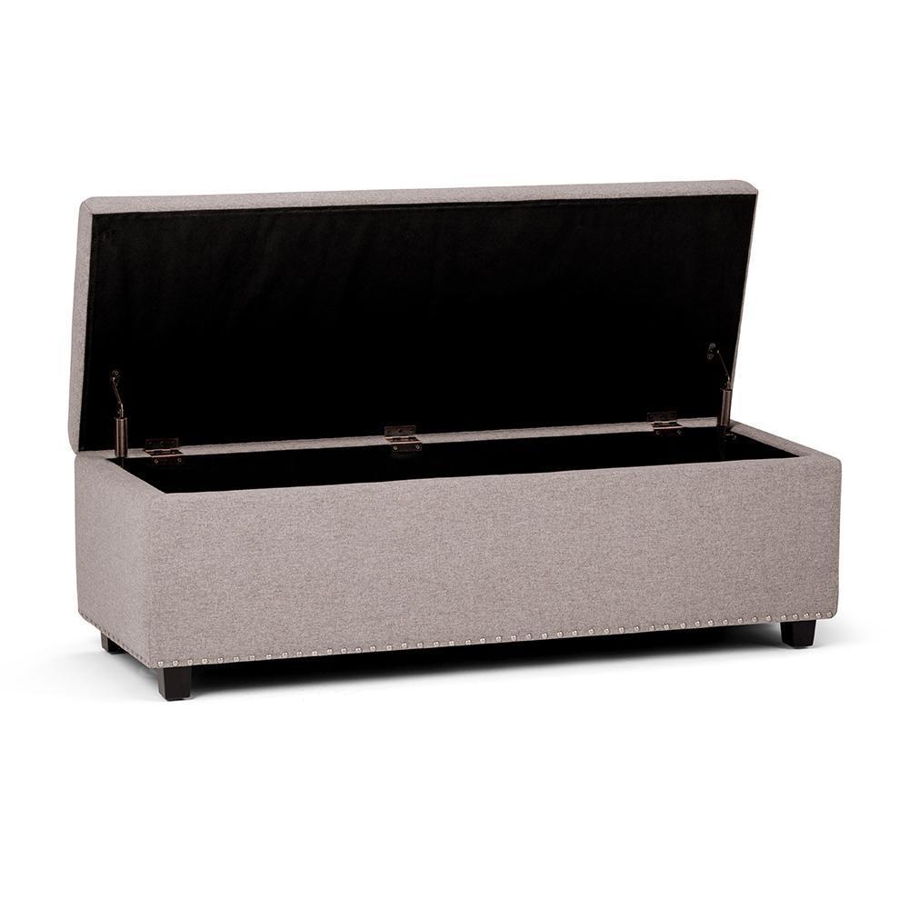 Hamilton Storage Ottoman in Cloud Grey