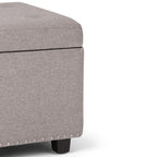 Hamilton Storage Ottoman in Cloud Grey