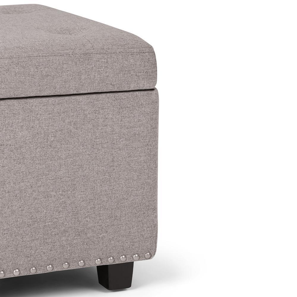 Hamilton Storage Ottoman in Cloud Grey