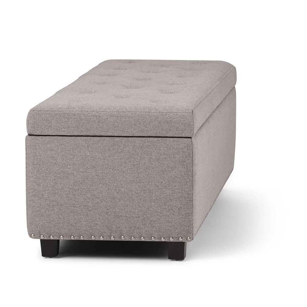 Hamilton Storage Ottoman in Cloud Grey