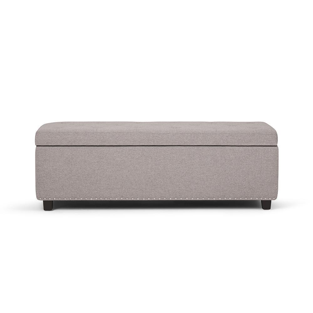 Hamilton Storage Ottoman in Cloud Grey