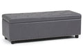 Hamilton Storage Ottoman in Stone Grey