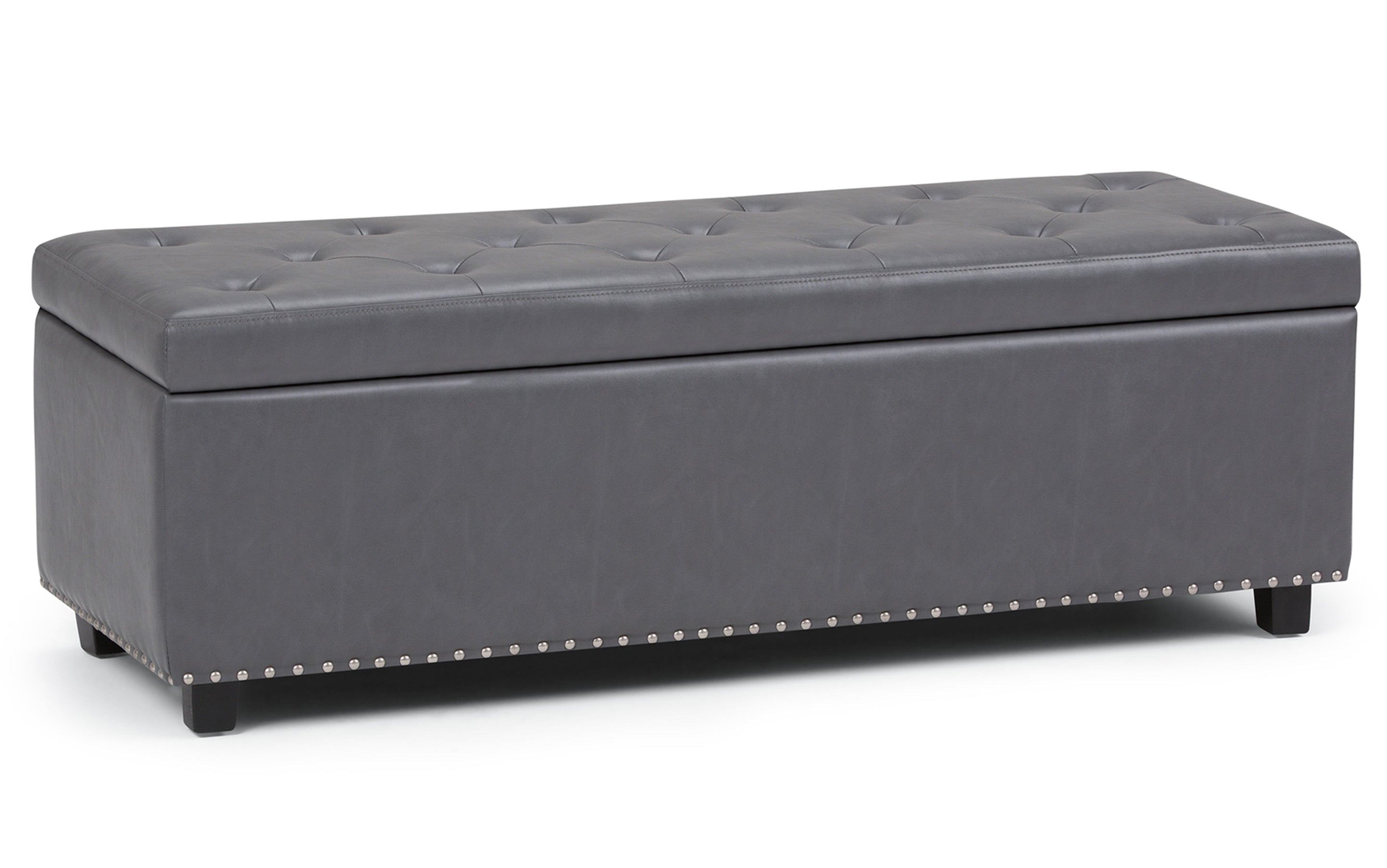 Hamilton Storage Ottoman in Stone Grey