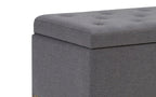 Hamilton Storage Ottoman in Linen