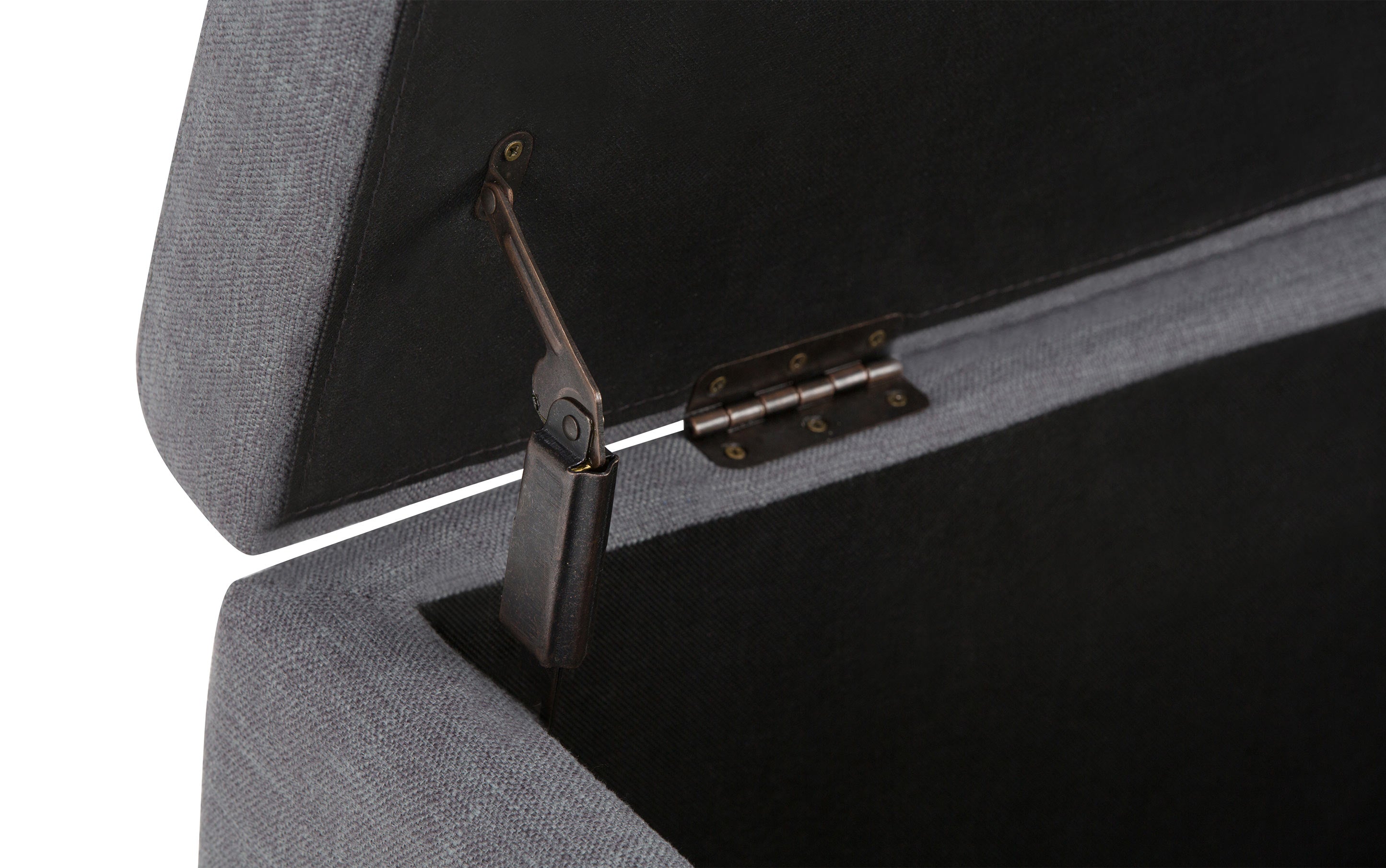 Hamilton Storage Ottoman in Linen