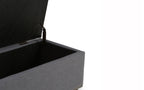 Hamilton Storage Ottoman in Linen