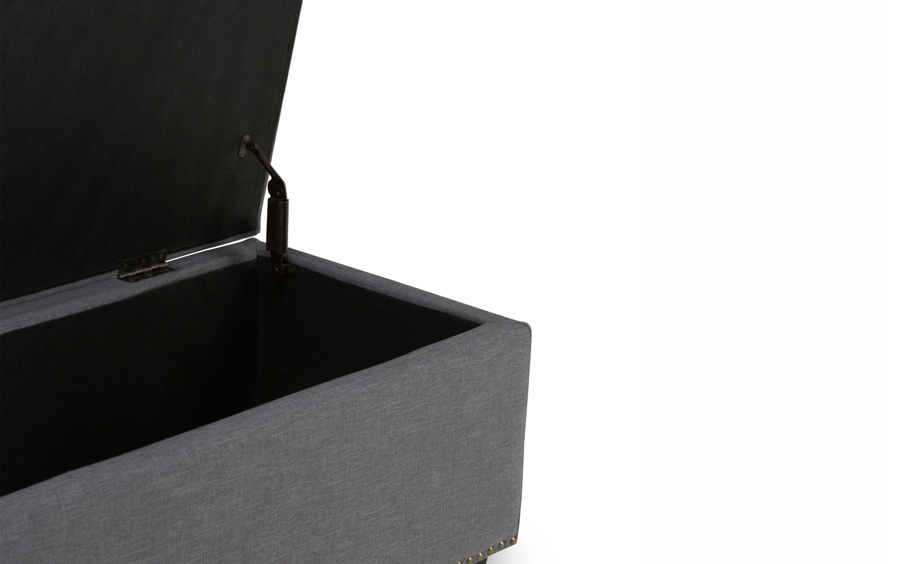 Hamilton Storage Ottoman in Linen