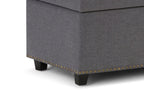 Hamilton Storage Ottoman in Linen