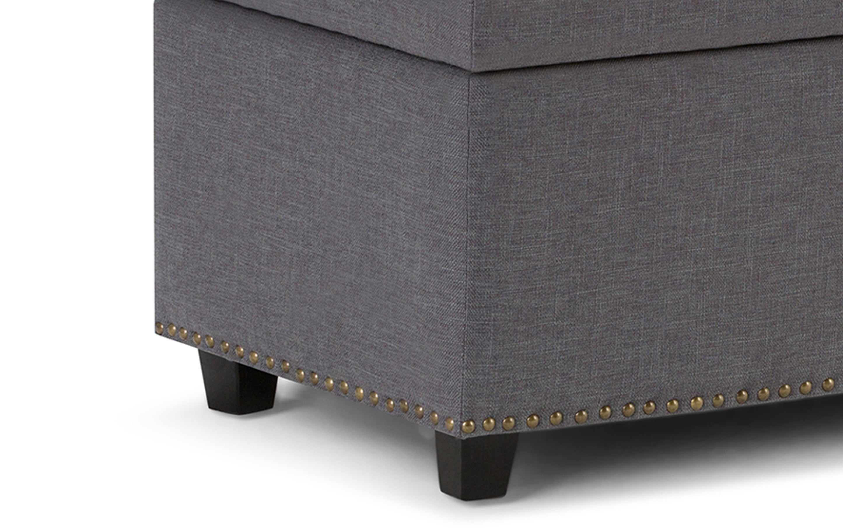Hamilton Storage Ottoman in Linen