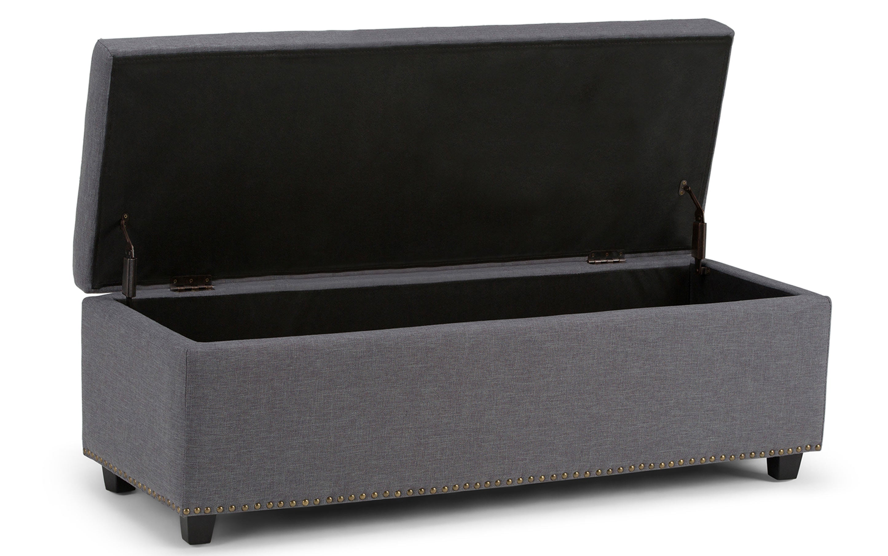 Hamilton Storage Ottoman in Linen